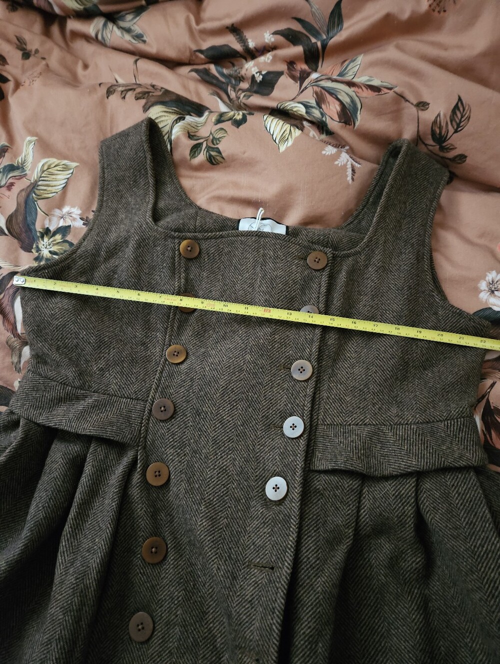 Emma 33 - Brown Wool Midi Dress - Picture 10 of 14